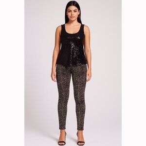Spanx Women’s Medium Snake Print Jean-ish Ankle Leggings Pull On Edgy Glam 29x27